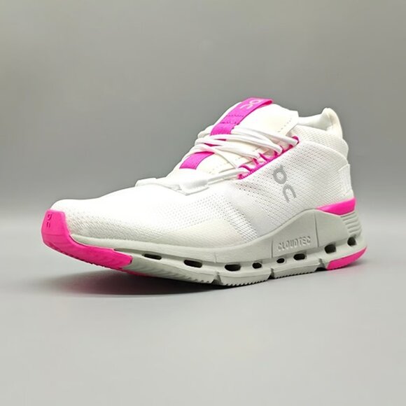 ON Running Cloudnova Women Shoes Undyed White Carnation - Picture 6 of 8